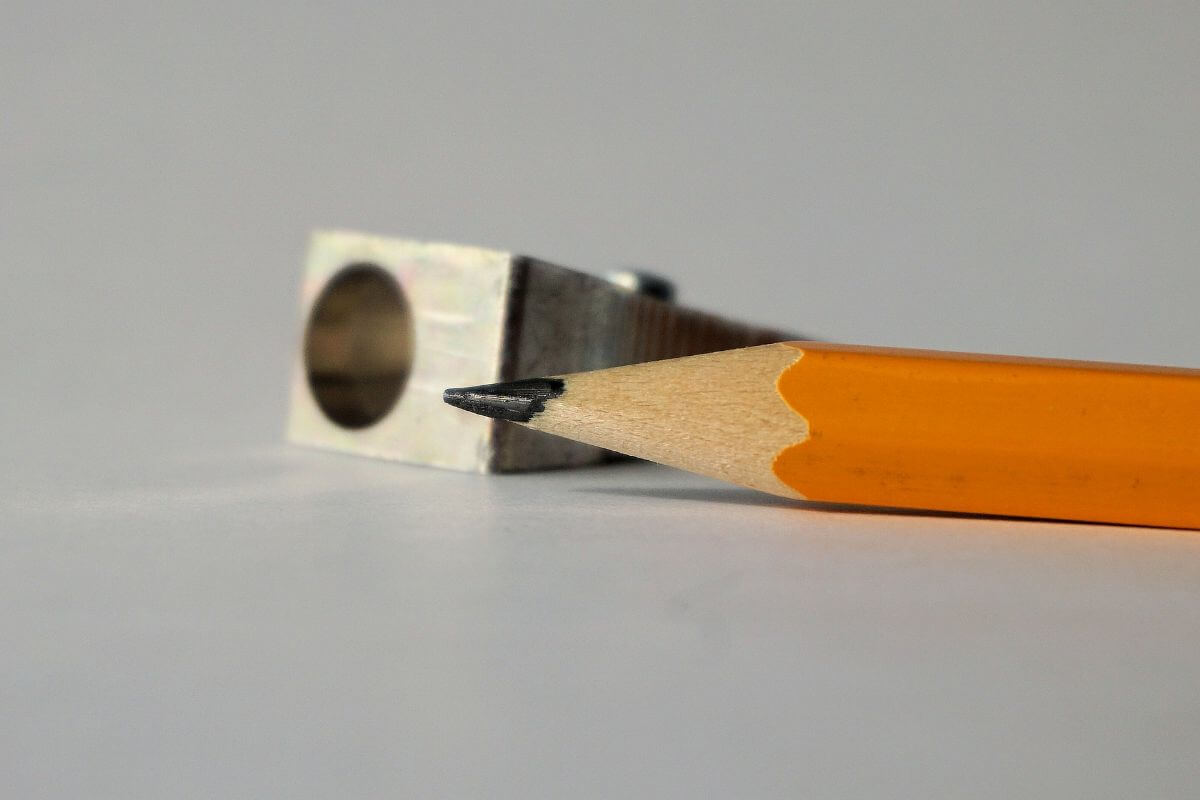 pencil and pencil sharpener